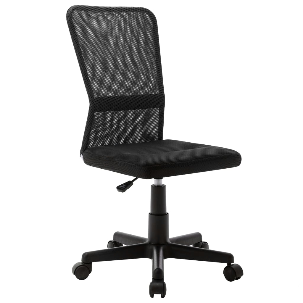 vidaXL Офис стол, черен, 44x52x100 см, мрежест плат
