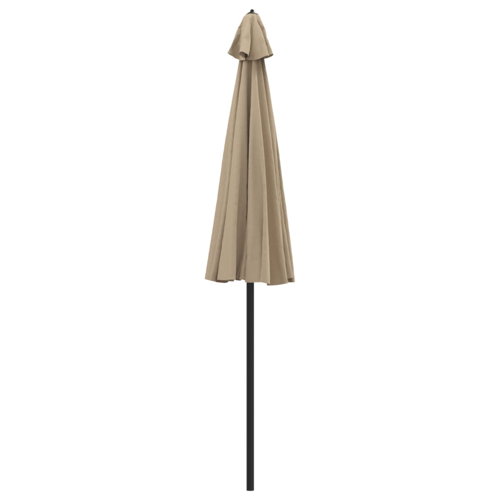 vidaXL Градински чадър с алуминиев прът, 270 см, таупе