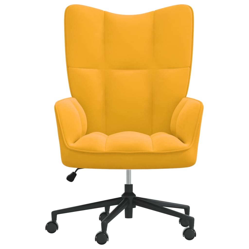 vidaXL Релаксиращ стол, горчица жълто, кадифе