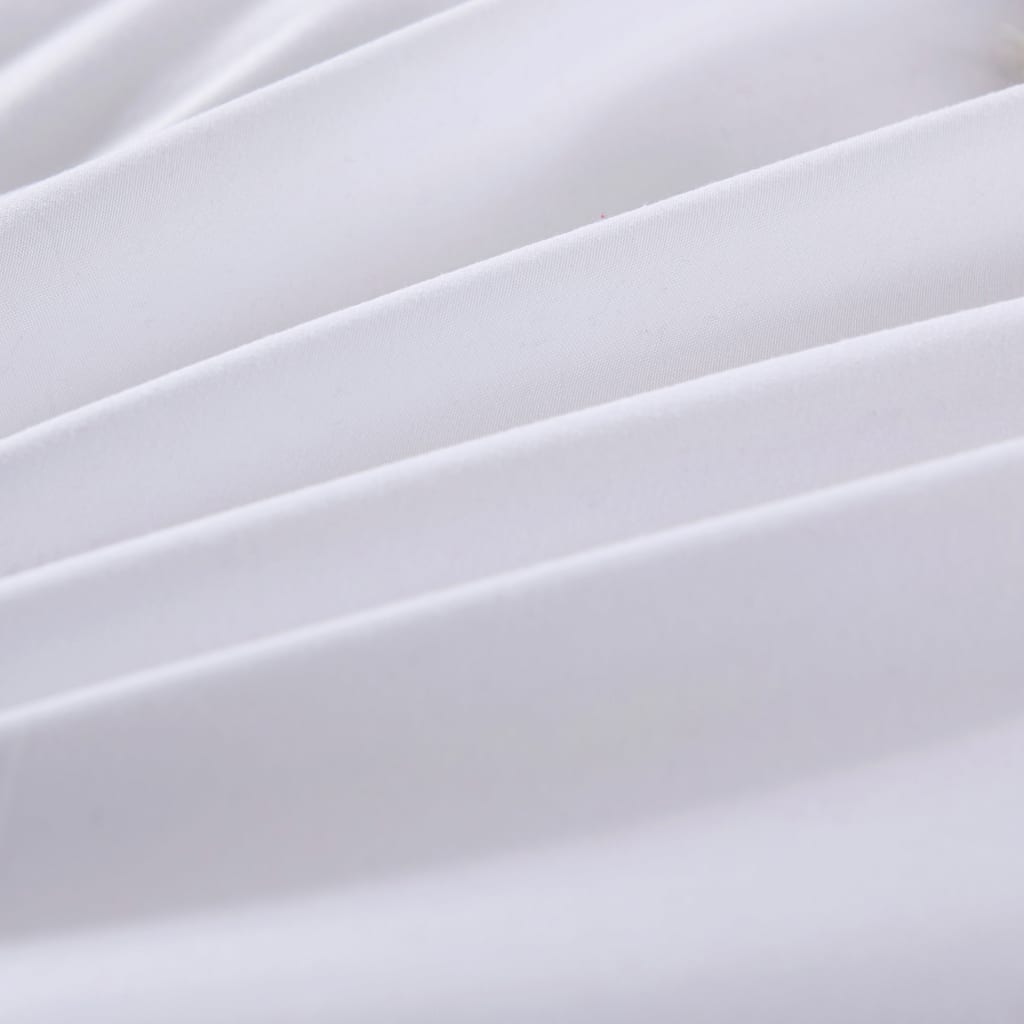 vidaXL Комплект спално бельо, бяло, 200x220/60x70 см