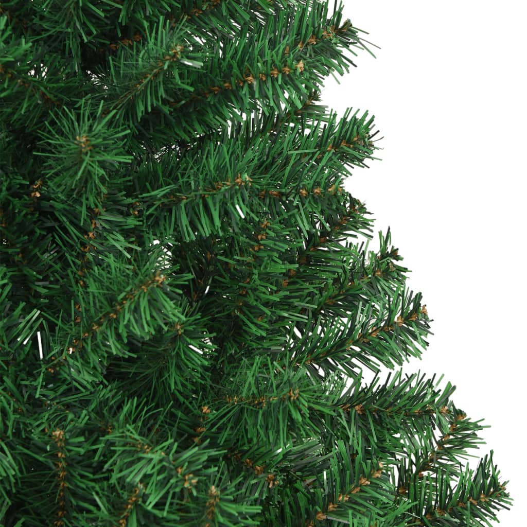 vidaXL Изкуствена коледна елха с гъсти клонки, зелена, 180 см, PVC
