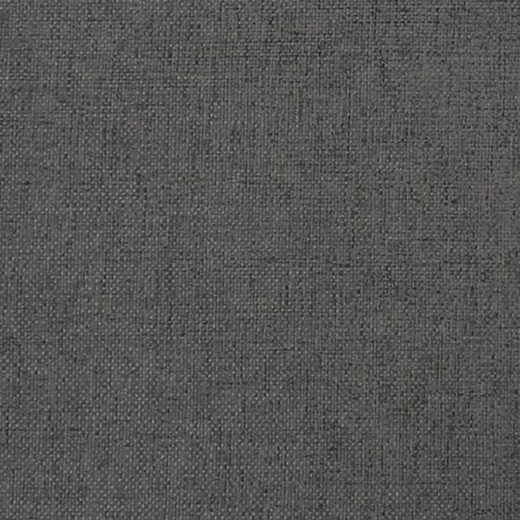 vidaXL Табуретка, тъмносива, 60x60x36 см, текстил и изкуствена кожа
