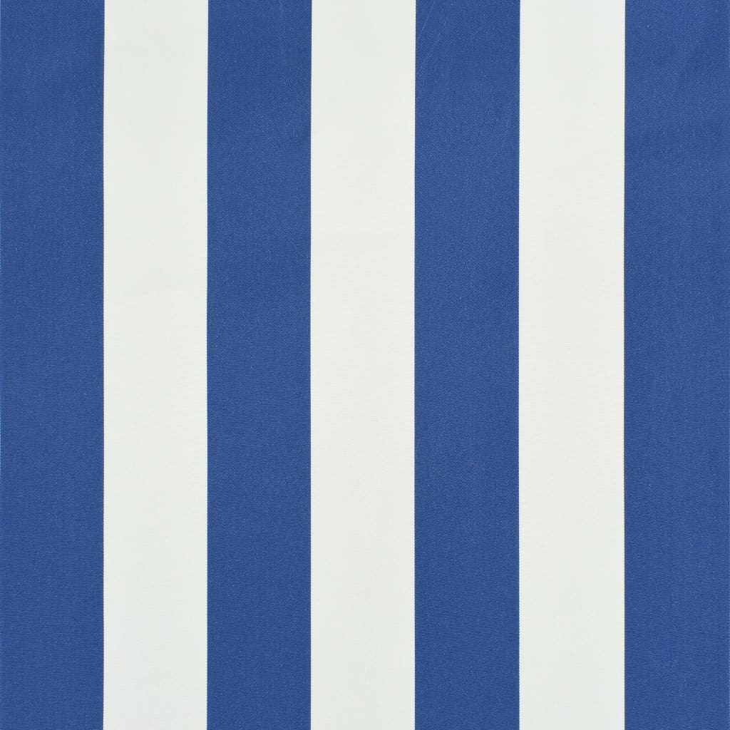 vidaXL Сенник с падащо рамо, 150x150 см, синьо и бяло