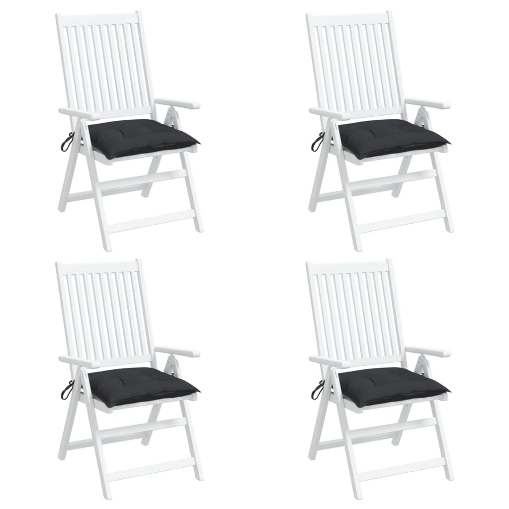 vidaXL Възглавници за столове 4 бр черни 50x50x7 см Оксфорд плат