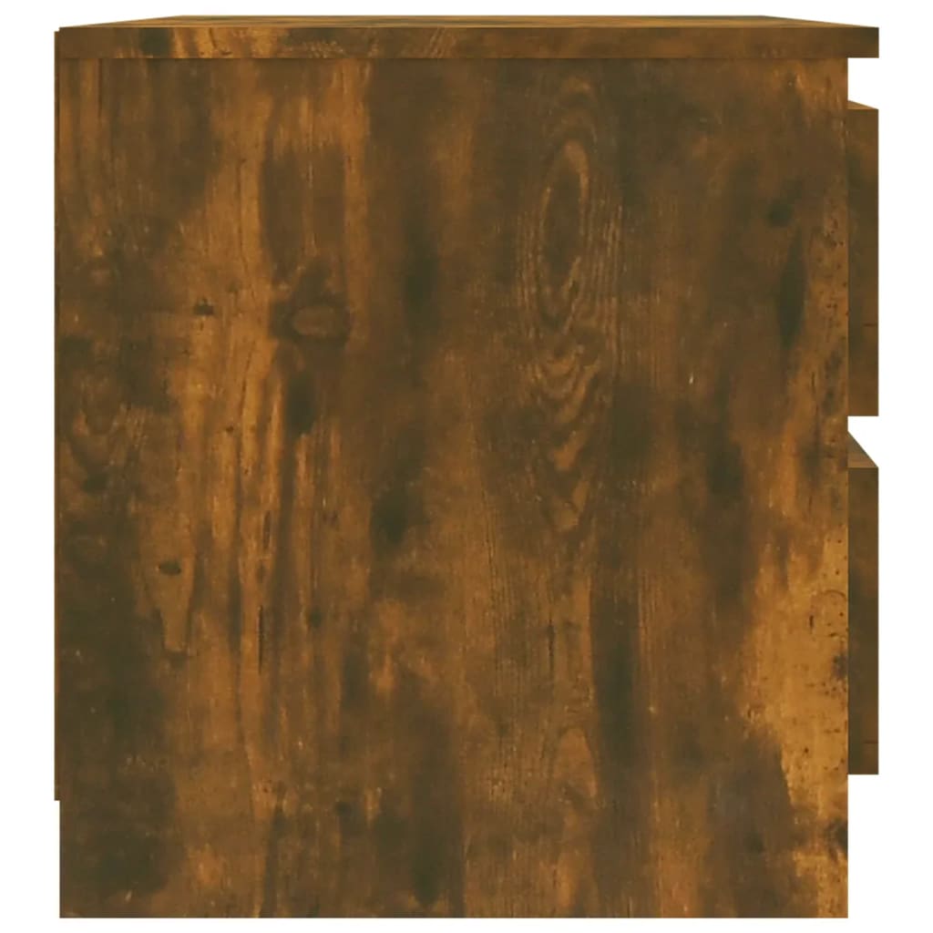 vidaXL Нощно шкафче, опушен дъб, 50x39x43,5 см, инженерно дърво