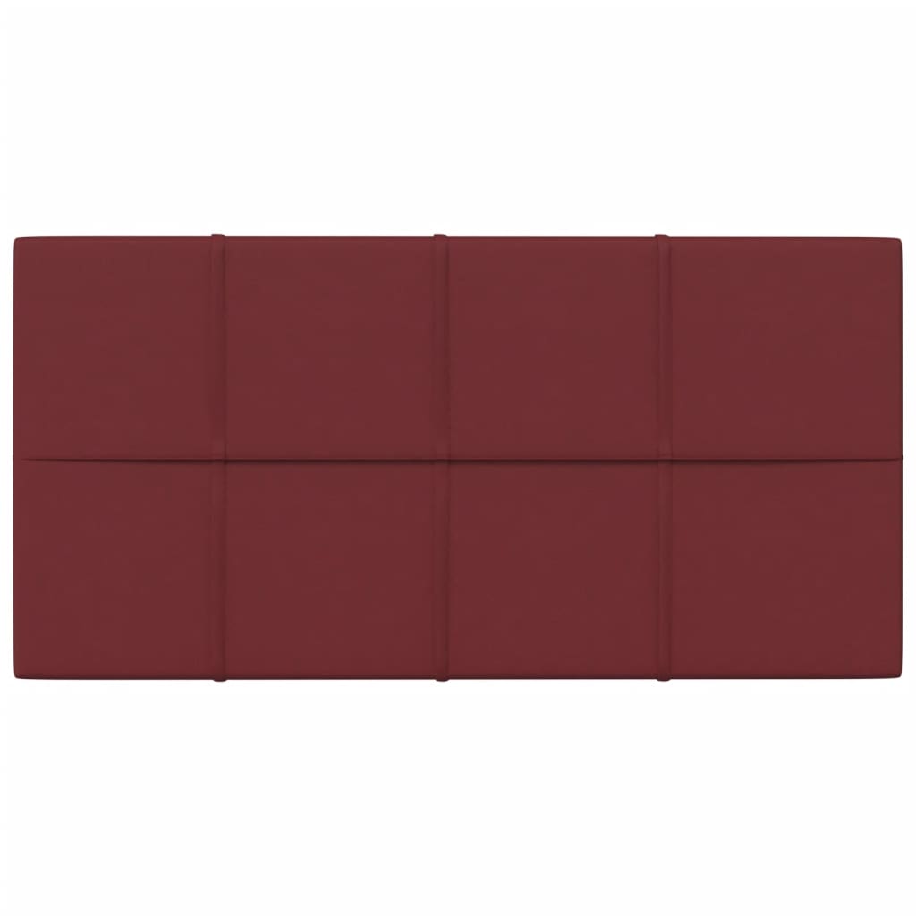 vidaXL Стенни панели, 12 бр, виненочервени, 60x30 см, плат, 2,16 м²