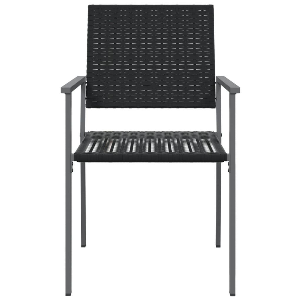 vidaXL Градински столове 4 бр черни 54x62,5x89 см полиратан