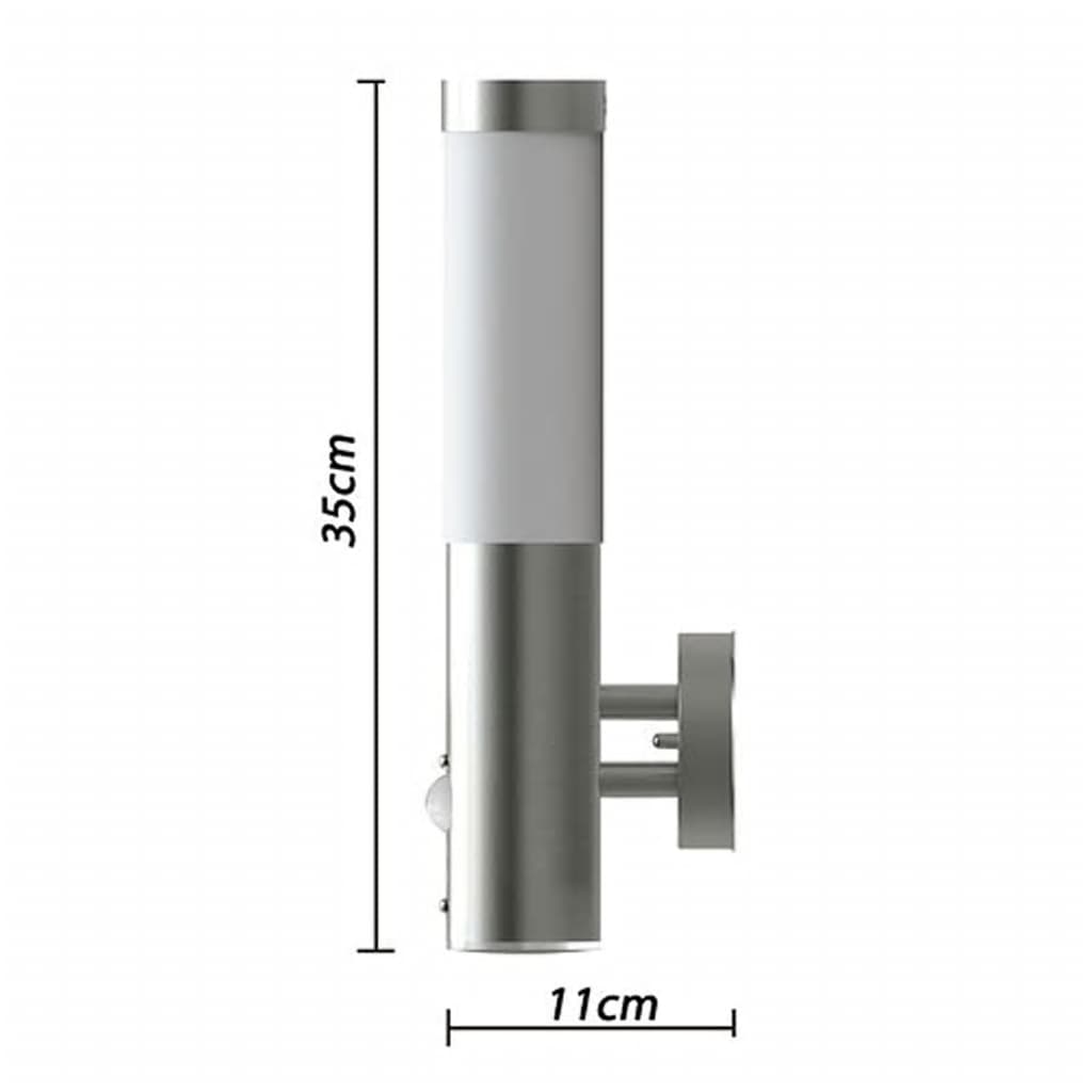 Стенни лампи със сензор за движение, 11 х 35 см – 2 броя