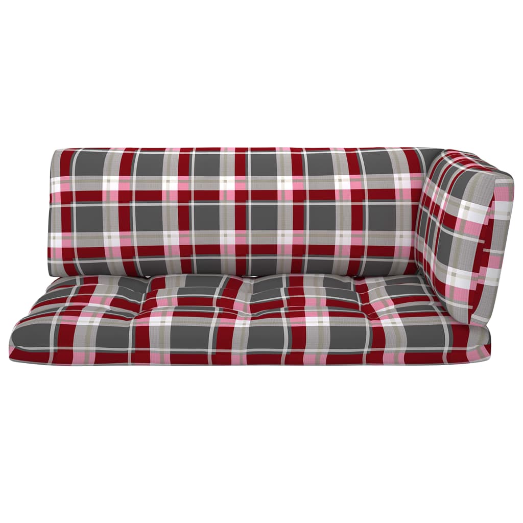 vidaXL 2-местен палетен диван с възглавници бор с бяла импрегнация