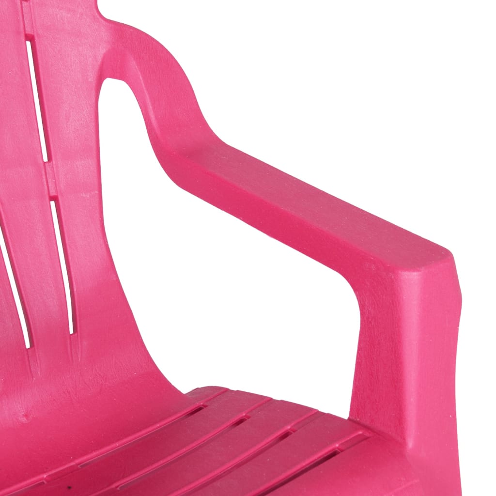 vidaXL Градински столове 2 бр за деца розови 37x34x44 см PP дървен вид