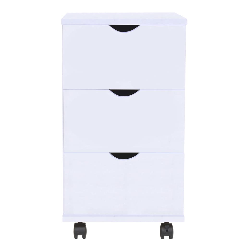 vidaXL Контейнер с чекмеджета, 33x45x60 см, бял