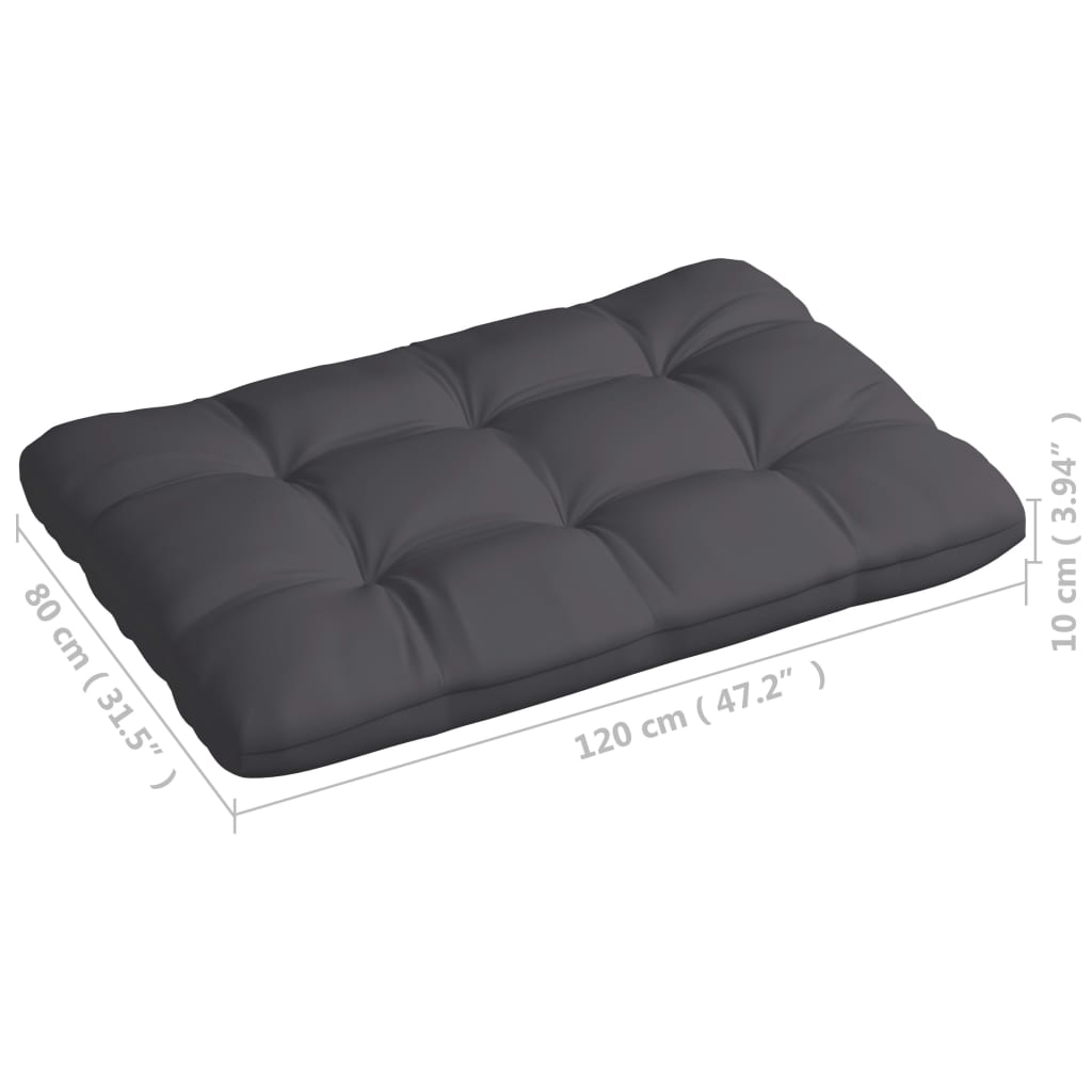vidaXL Възглавници за палетен диван, 7 бр, антрацит