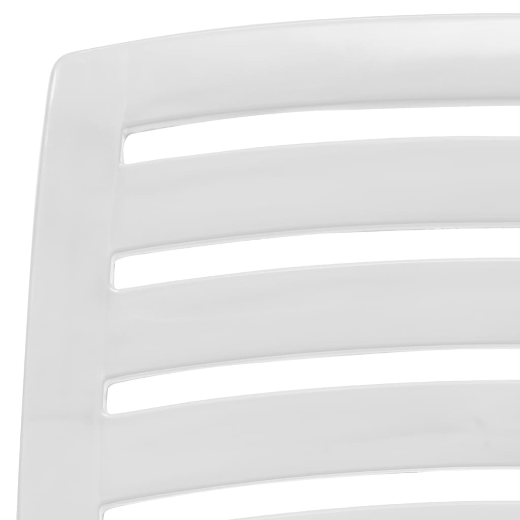 vidaXL Сгъваеми плажни столове, 4 бр, пластмаса, бели