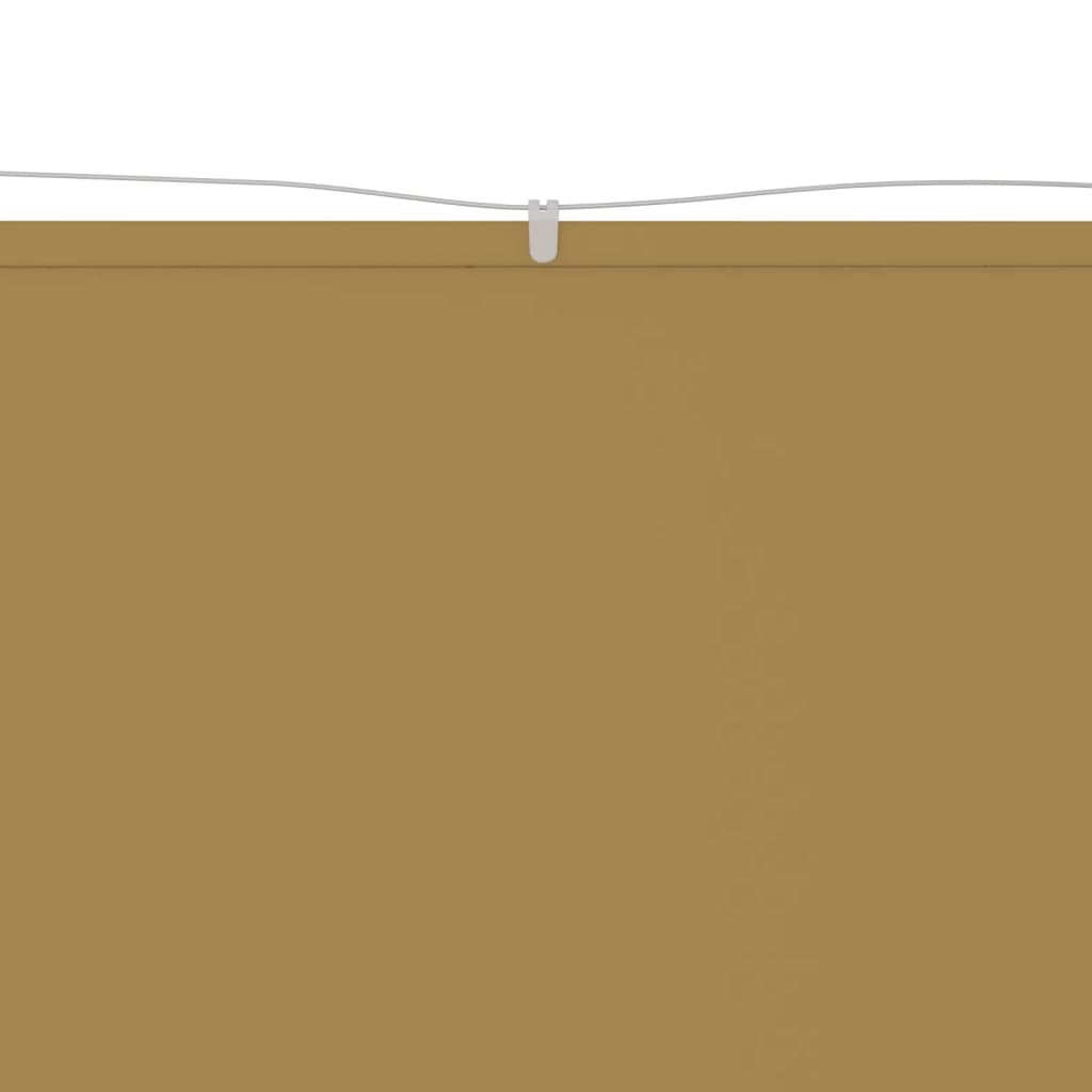vidaXL Вертикален сенник, бежов, 100x1200 см, оксфорд плат