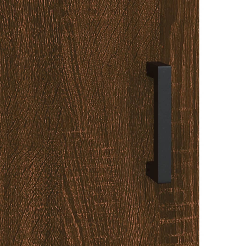 vidaXL Висок шкаф, кафяв дъб, 34,5x34x180 см, инженерно дърво