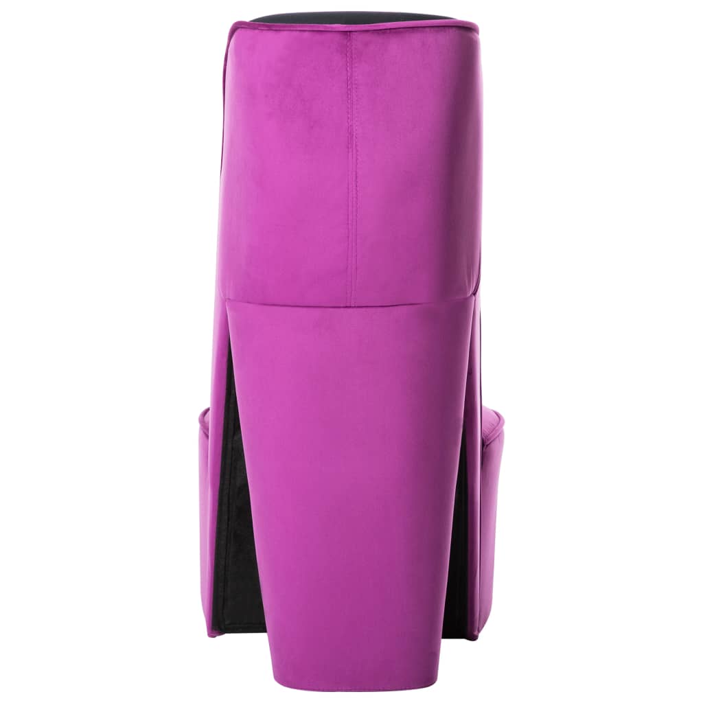 vidaXL Стол във форма на обувка на висок ток, лилав, кадифе