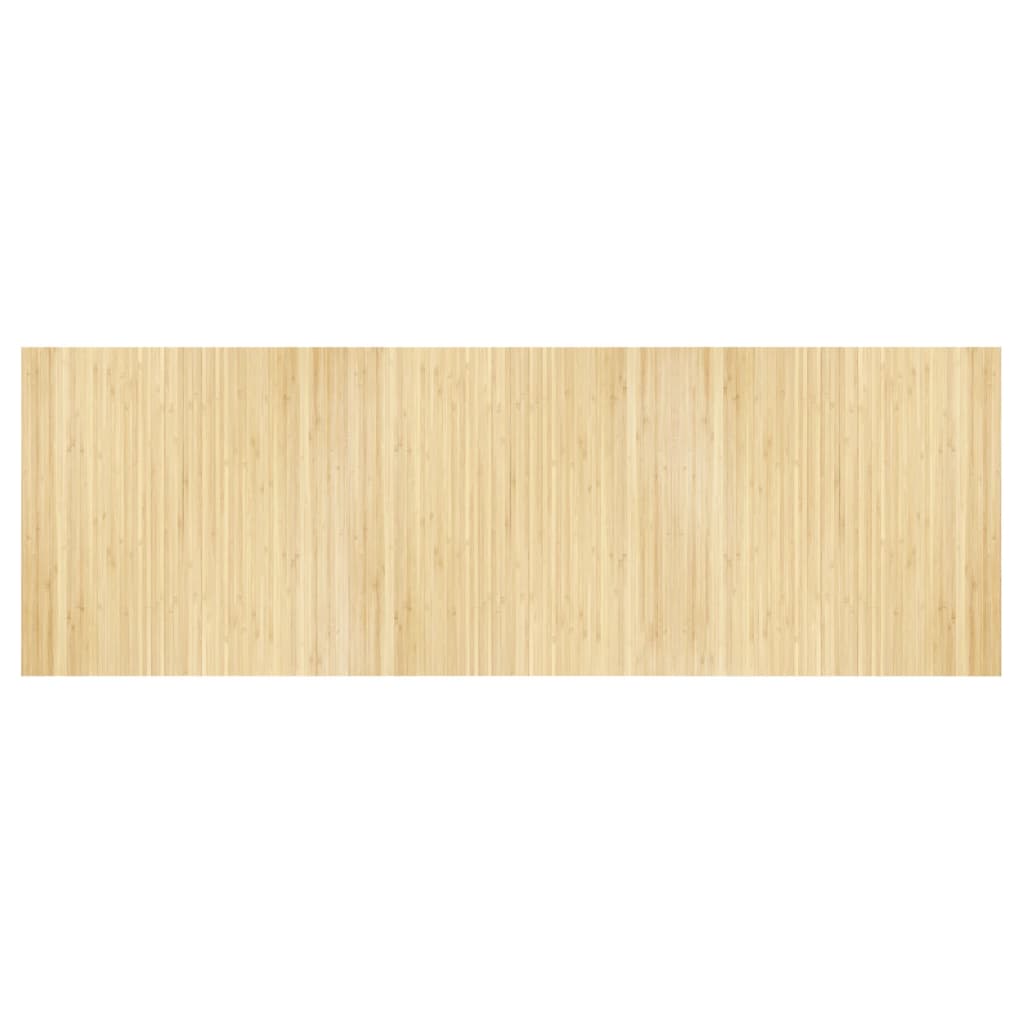 vidaXL Килим, правоъгълен, натурален, 100x300 см, бамбук