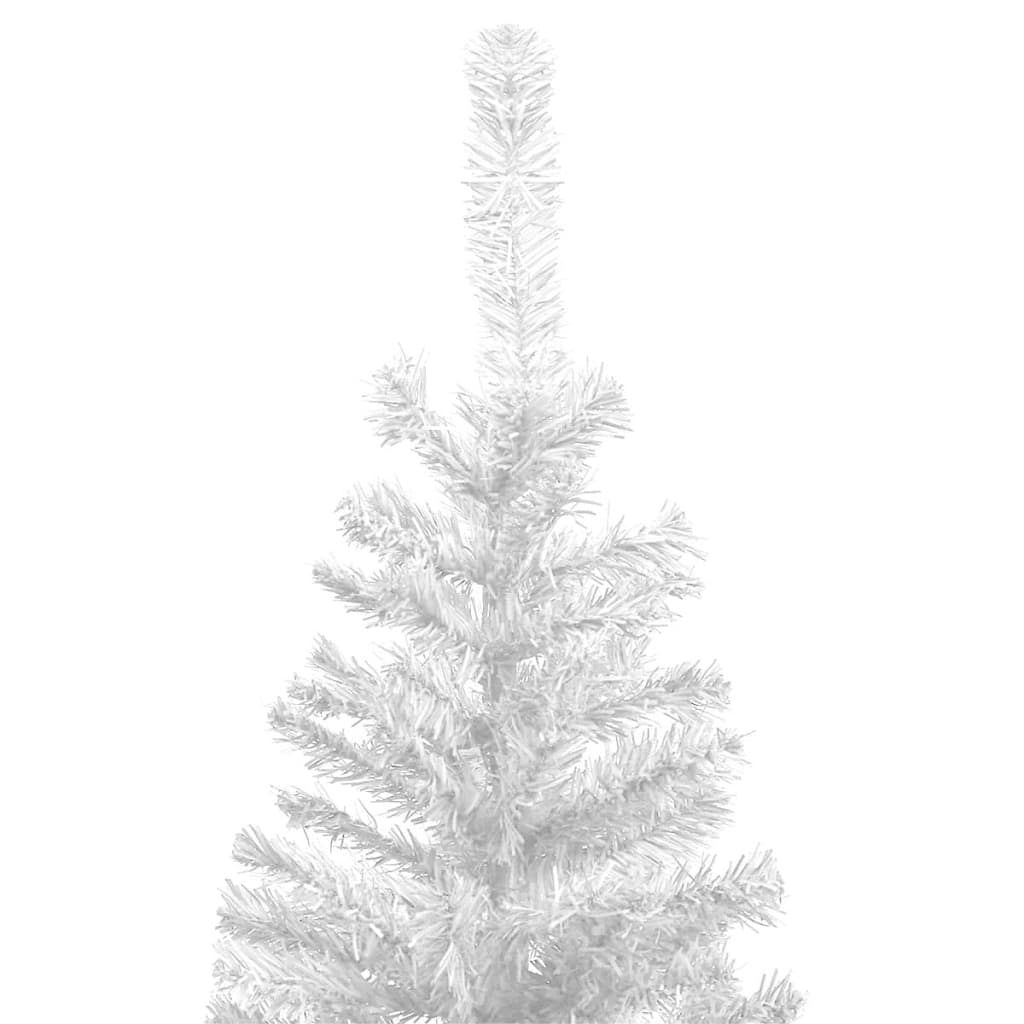 vidaXL Изкуствена готово осветена коледна елха, голяма, 240 см, бяла