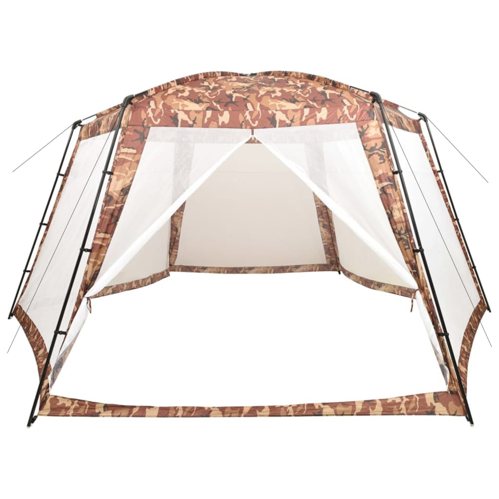 vidaXL Палатка за басейн, текстил, 660x580x250 см, камуфлаж