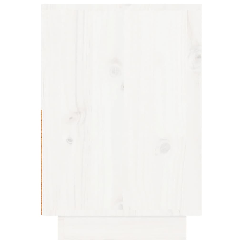 vidaXL Нощни шкафчета, 2 бр, бели, 60x34x51 см, борово дърво масив