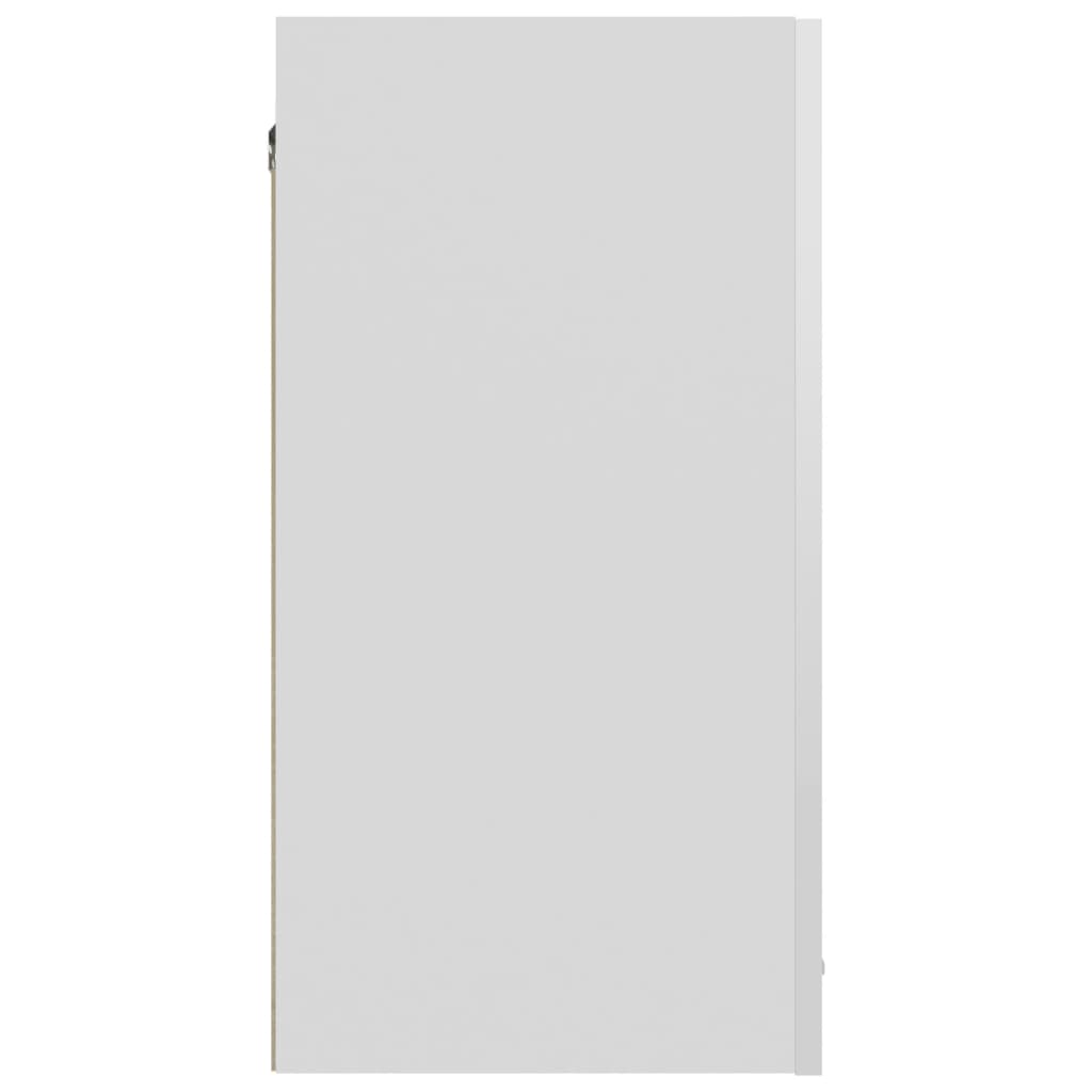 vidaXL Висящ шкаф, бял гланц, 60x31x60 см, ПДЧ