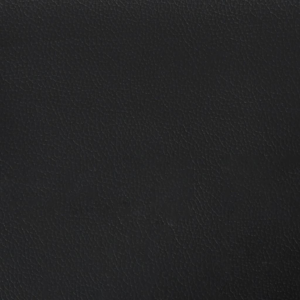 vidaXL Горна табла с уши, черна, 203x23x78/88 см, изкуствена кожа