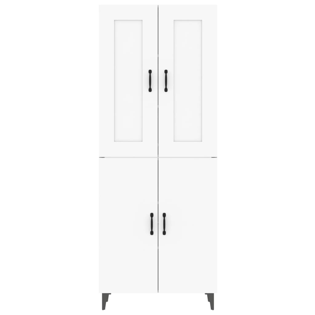 vidaXL Висок шкаф, Бяло, 70x34x180 см, инженерно дърво
