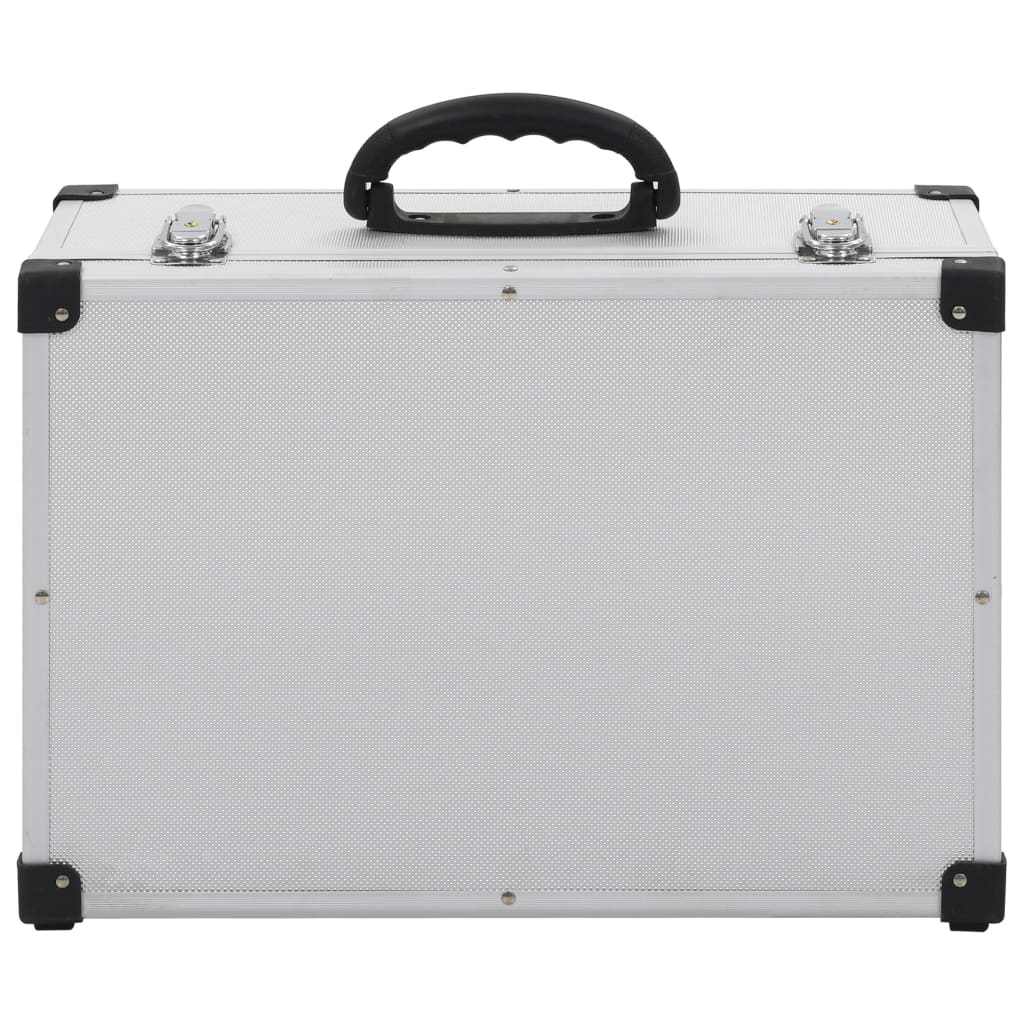 vidaXL CD куфар за 60 диска, алуминий, ABS, сребрист