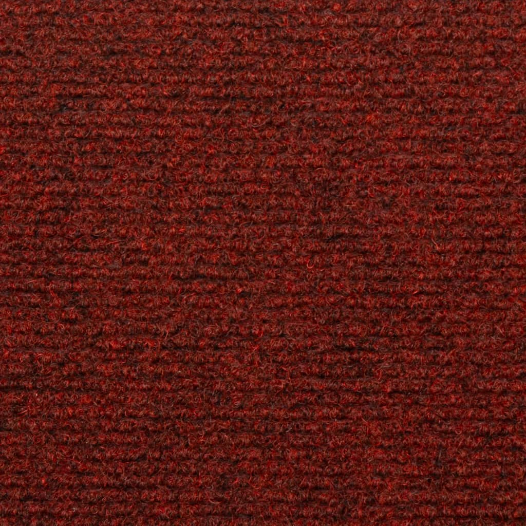 vidaXL Стелки за стъпала, 10 бр, червени, 65x21x4 см, иглонабита тъкан