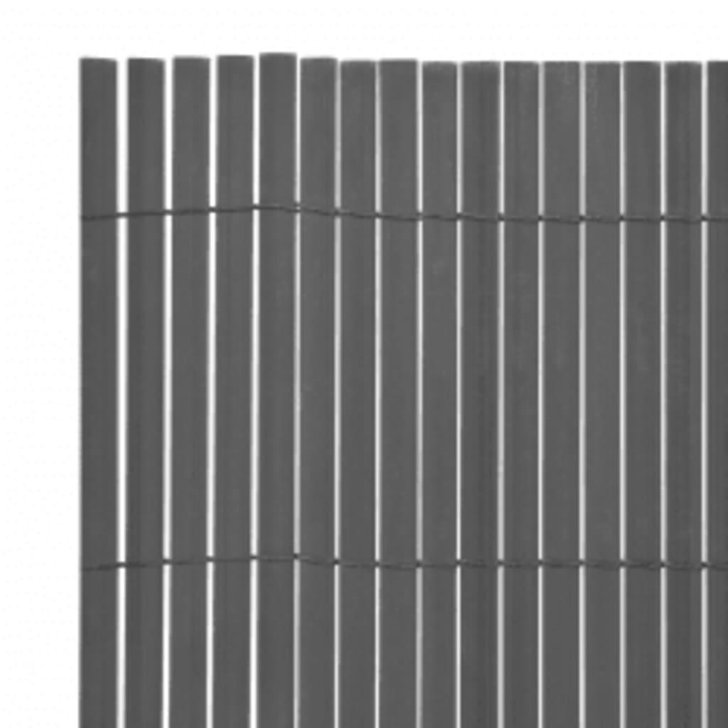vidaXL Двустранна градинска ограда, 110x500 см, сива
