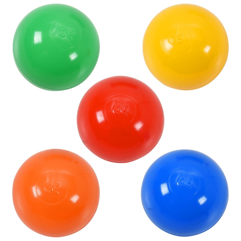 vidaXL Детска палатка за игра с 250 многоцветни топки 255x80x100 см