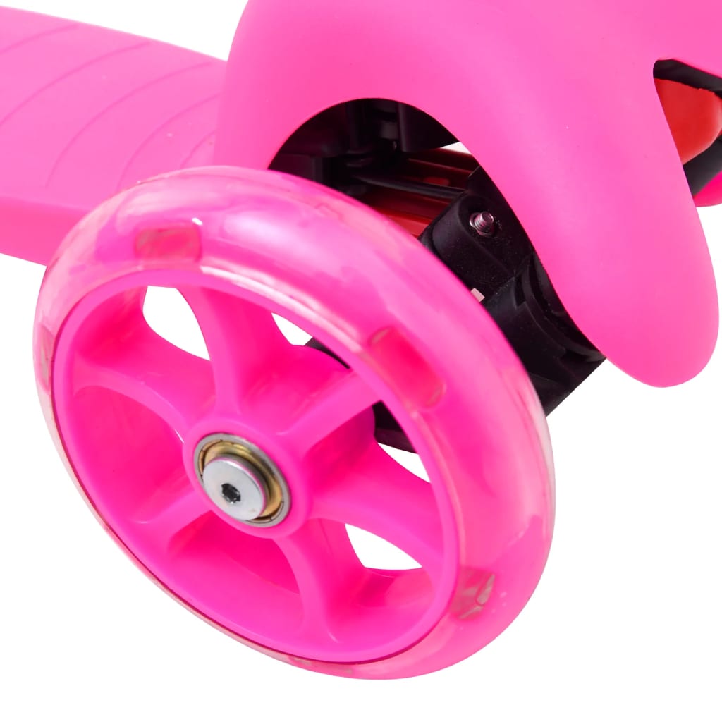 vidaXL Детски скутер с 3 колела регулируемо алуминиево кормило розов