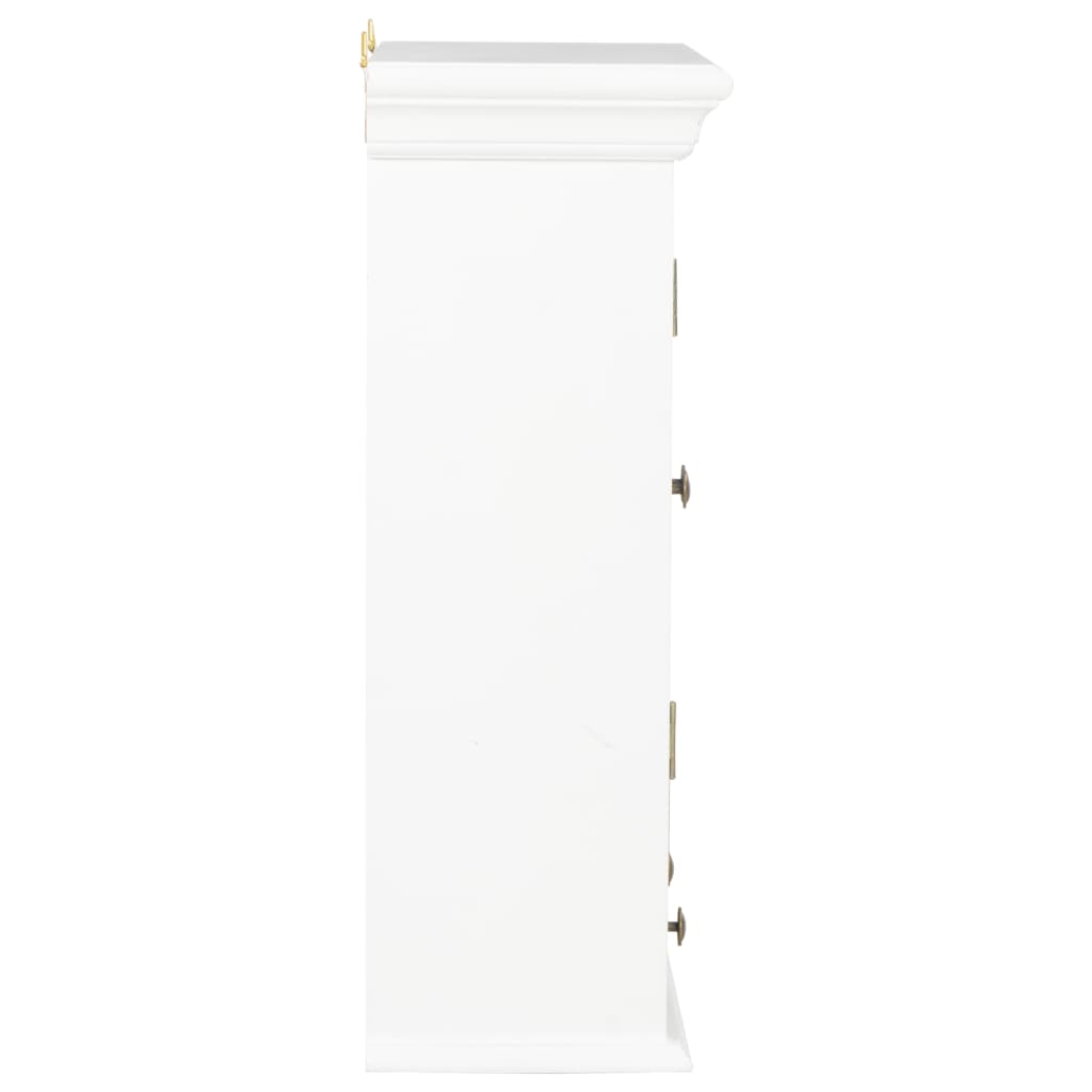 vidaXL Стенен шкаф, бял, 49x22x59 см, инженерно дърво