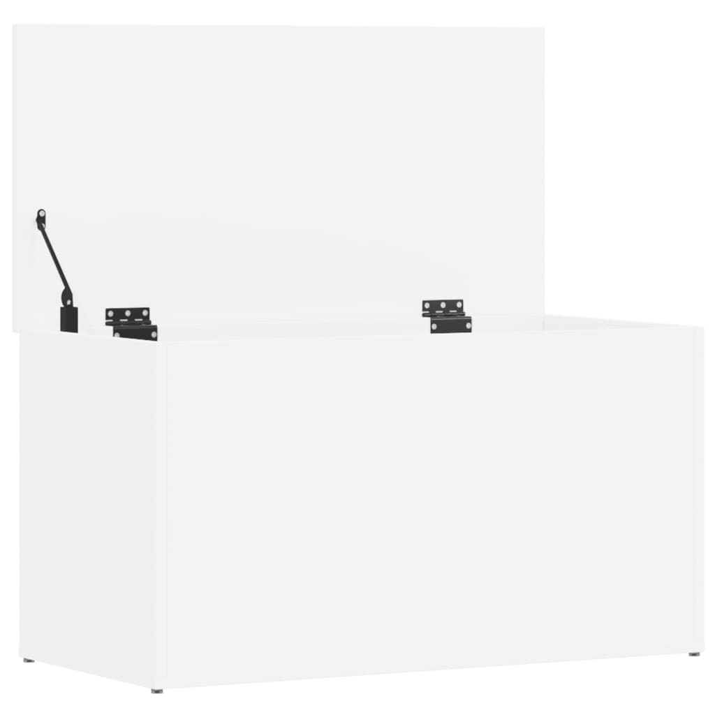 vidaXL Сандък за съхранение, бял, 84x42x46 см, инженерна дървесина