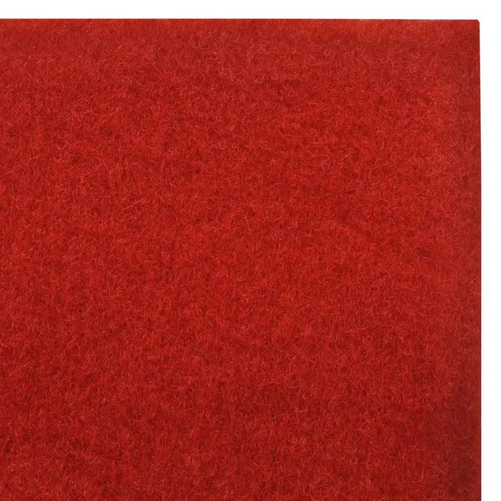 Червен vidaXL дебел килим с тежест от 400 гр/м², 1 х 10 метра