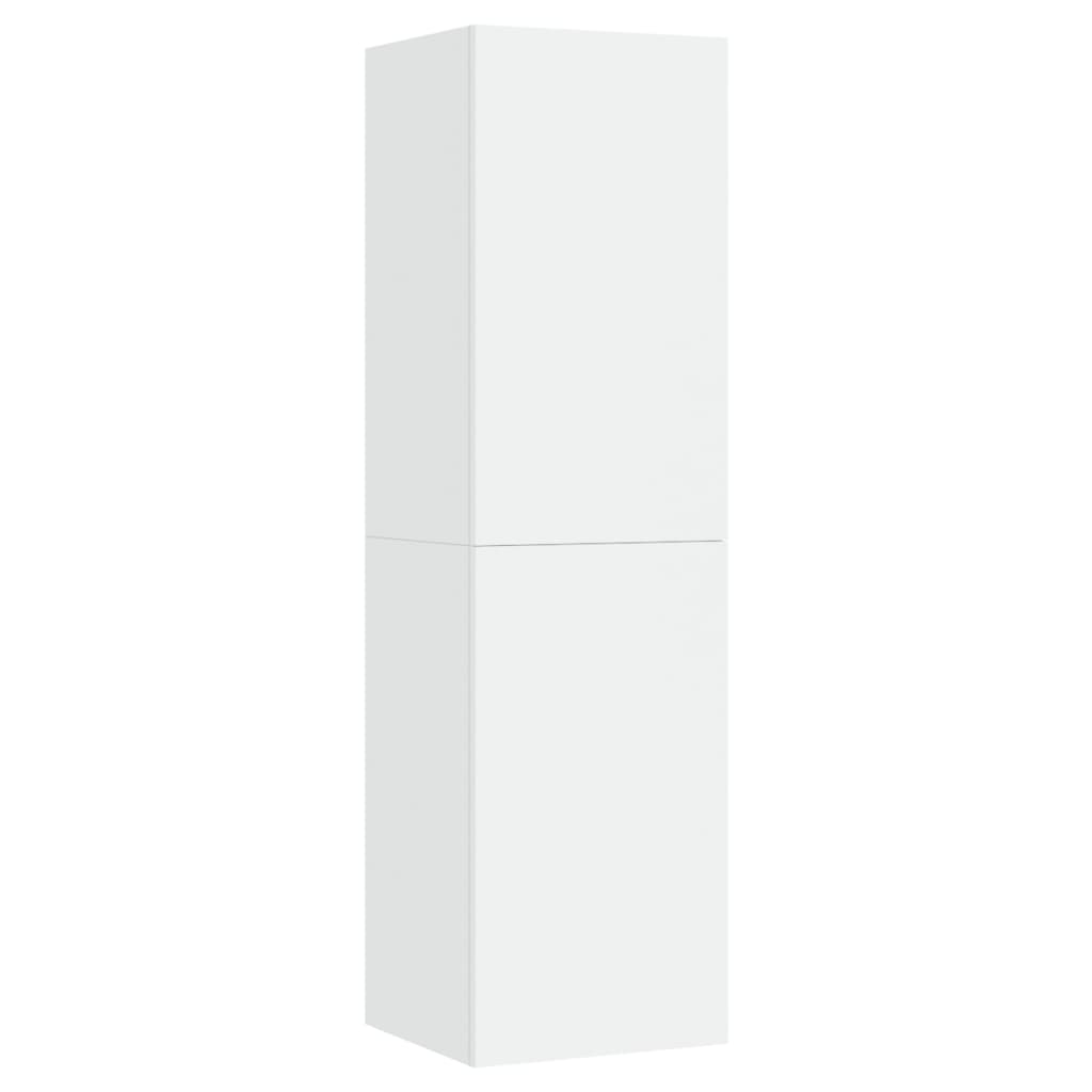 vidaXL ТВ шкафове, 2 бр, бели, 30,5x30x110 см, ПДЧ