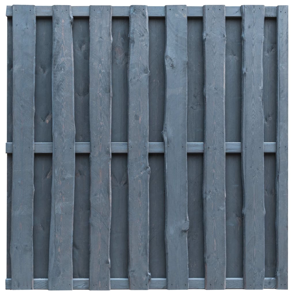 vidaXL Оградно пано от дъски, борова дървесина, 180x180 см, сиво