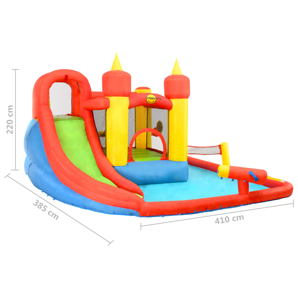 Happy Hop Надуваем батут с пързалка и басейн, 410x385x220 см, PVC
