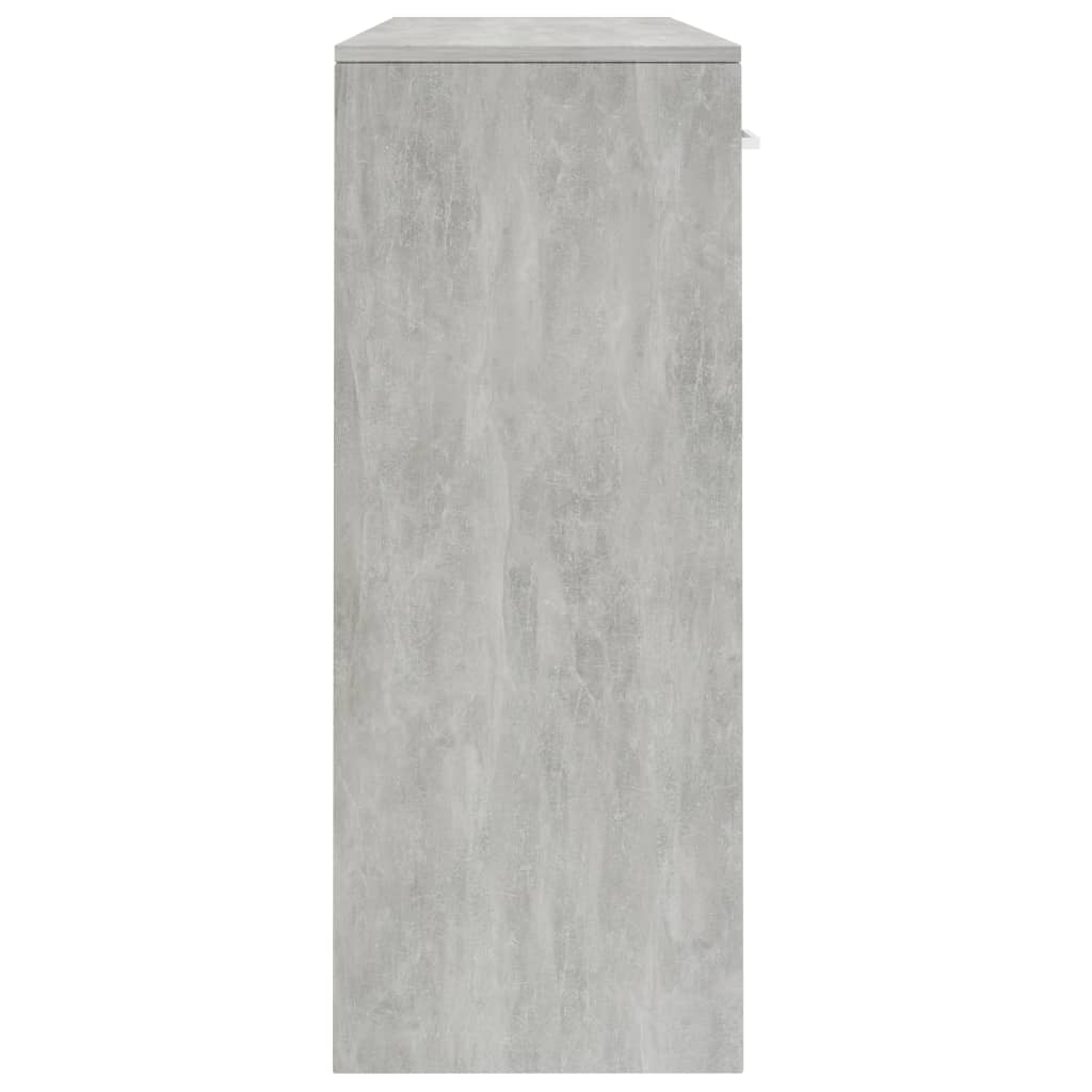 vidaXL Бюфет, бетонно сив, 110x30x75 см, ПДЧ