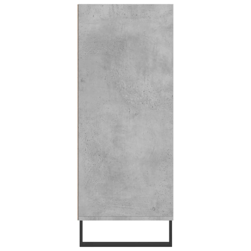 vidaXL Висок шкаф, бетонно сив, 57x35x90 см, инженерно дърво