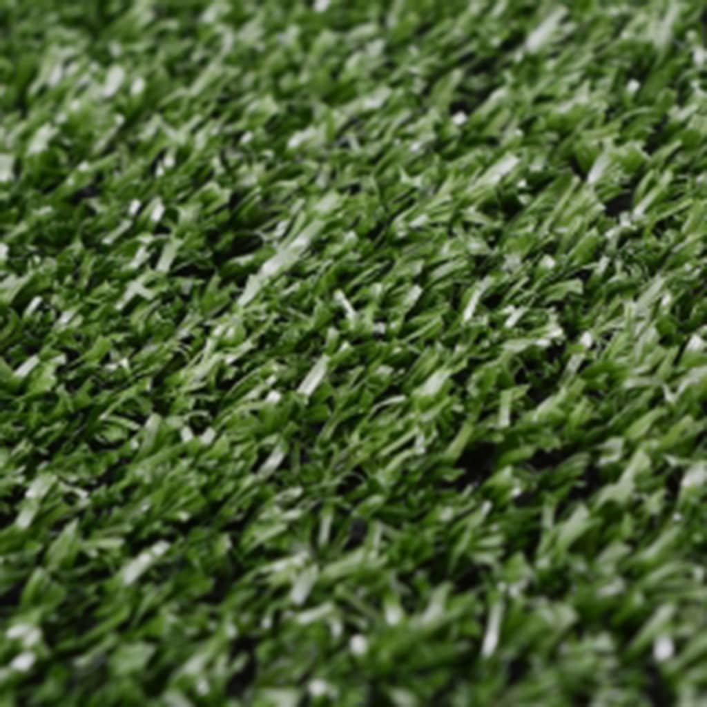 vidaXL Изкуствена трева, 7/9 мм, 1x10 м, зелена