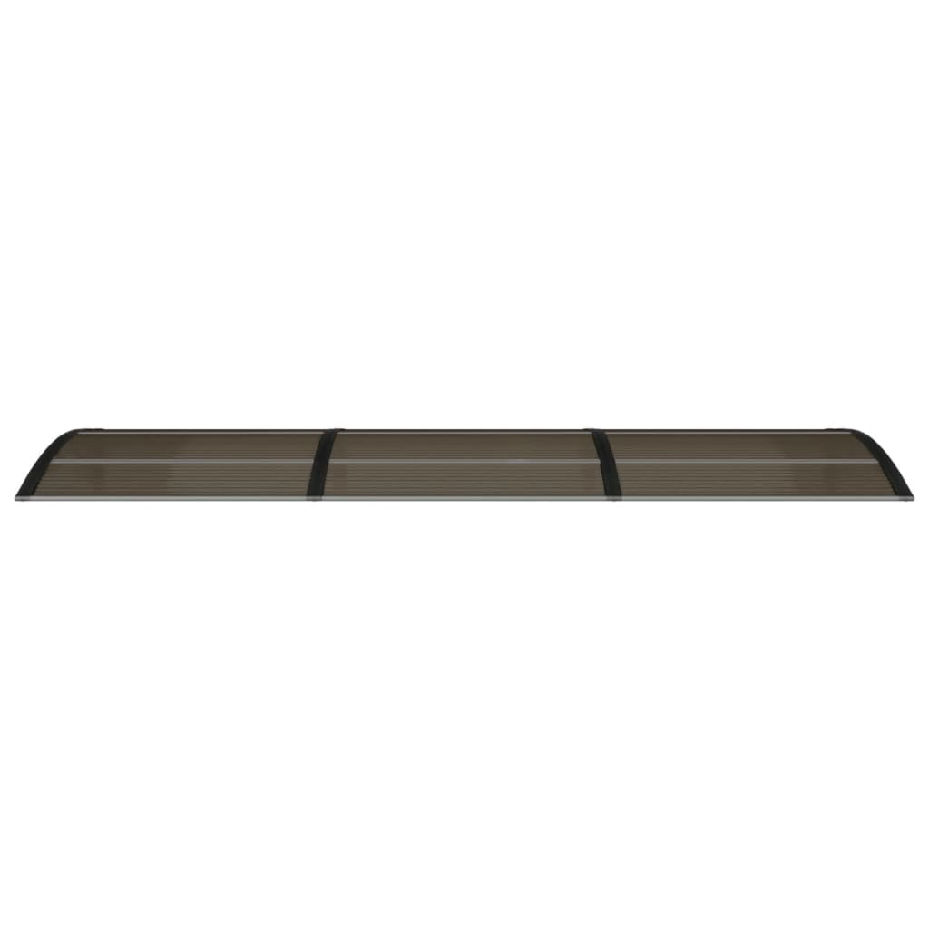 vidaXL Навес за врата, черен, 300x75 см, поликарбонат