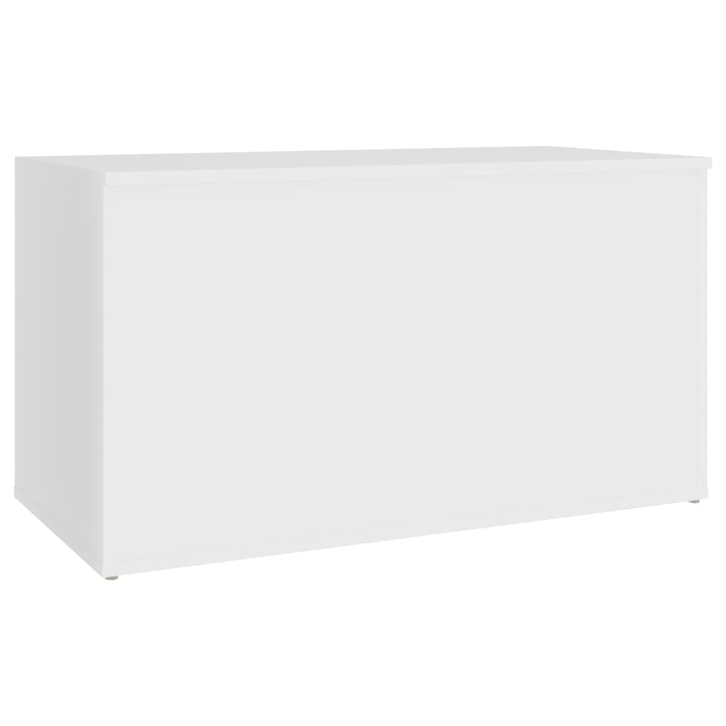 vidaXL Сандък за съхранение, бял, 84x42x46 см, инженерна дървесина