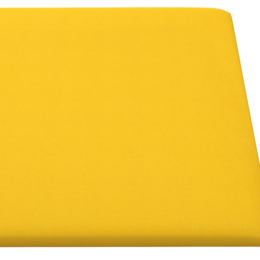 vidaXL Стенни панели, 12 бр, жълти,60x30 см, кадифе, 2,16 м²