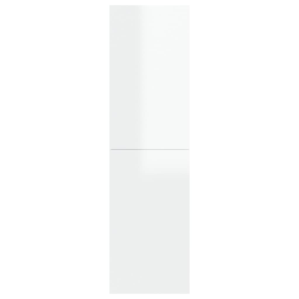 vidaXL ТВ шкафове, 2 бр, бял гланц, 30,5x30x110 см, ПДЧ