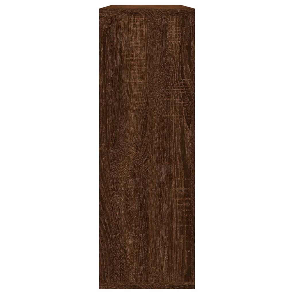 vidaXL Стенен рафт, кафяв дъб, 104x20x58,5 см, инженерно дърво