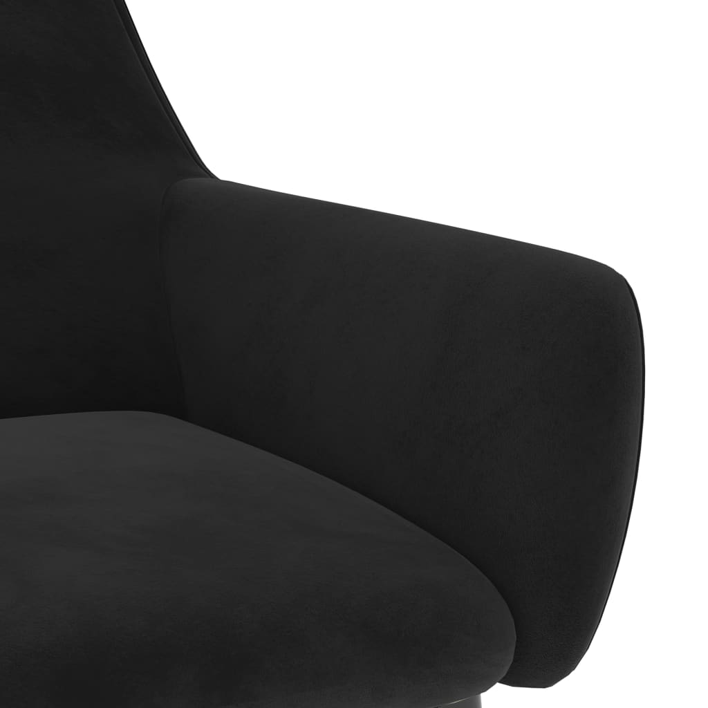 vidaXL Трапезни столове, 2 бр, черни, кадифе