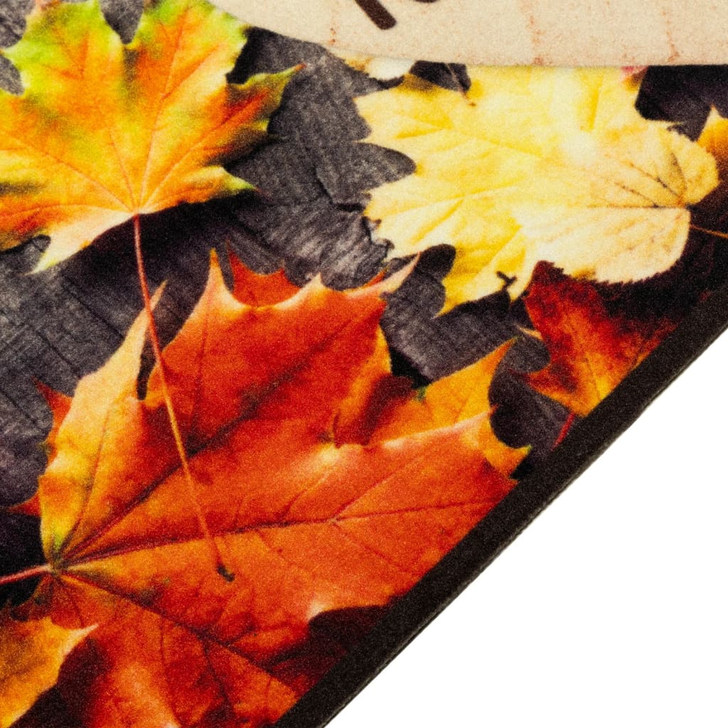 vidaXL Кухненско килимче, миещо, есен, 45x150 см, кадифе