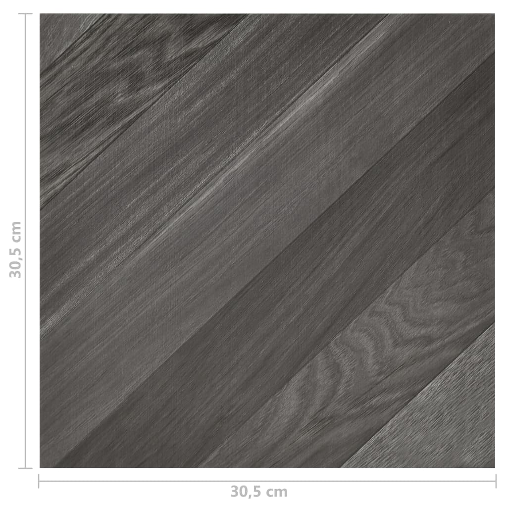 vidaXL Самозалепващи подови дъски, 55 бр, PVC, 5,11 м², сиви на ивици