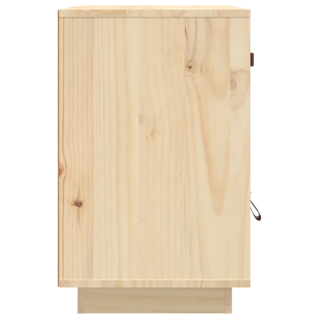 vidaXL Нощно шкафче, 40x34x55 см, борово дърво масив